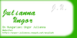 julianna ungor business card